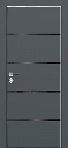 Товар Межкомнатная дверь ПХ-17  AL кромка с 4-х ст. Графит матовый